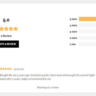 Product reviews widget for end user